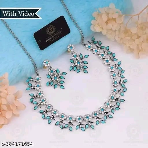 JWELLERY LAUNCHING ANOTHER DESIGN OF OXDIES JWELLERY 1 NECKLACE WITH 1 CUTE EARINGS