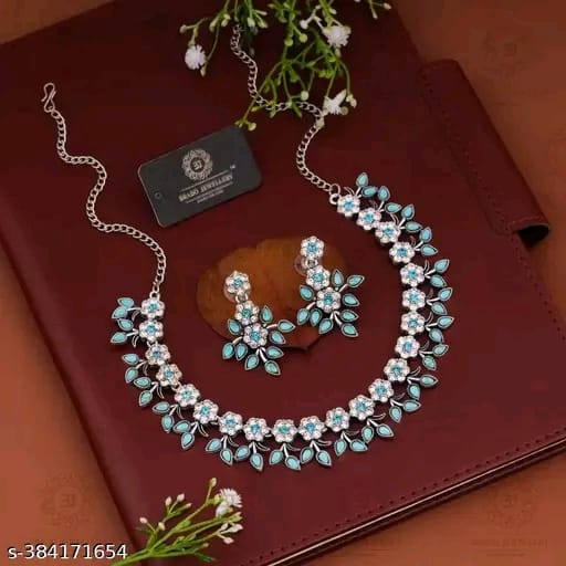 JWELLERY LAUNCHING ANOTHER DESIGN OF OXDIES JWELLERY 1 NECKLACE WITH 1 CUTE EARINGS