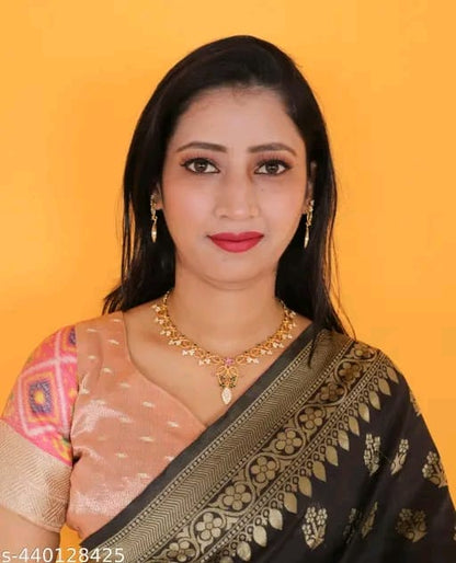 brass Designer Gold plated jewellery set for women