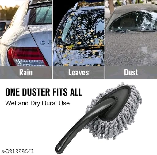 Ultra Soft Microfiber Car Aing Duster with Exatndable Handle Car Brush Kitchen Sink, Drill-Free for Exterior Dust Remover Car Window Aing Dusting Brushes (Mini Car Duster)