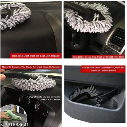 Ultra Soft Microfiber Car Aing Duster with Exatndable Handle Car Brush Kitchen Sink, Drill-Free for Exterior Dust Remover Car Window Aing Dusting Brushes (Mini Car Duster)