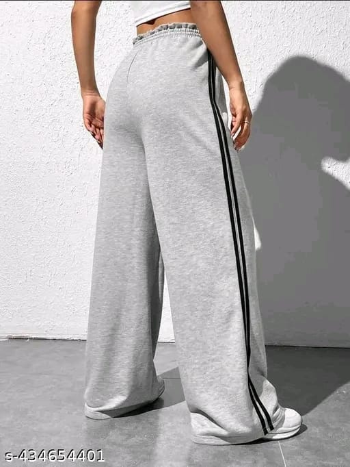Trendy black striped jogger pant grey