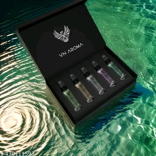 VN AROMA Luxury Fragrance Gift Set | 5 x 8ml | Premium Perfume |Long Lasting Eau de Parfum - 40 ml