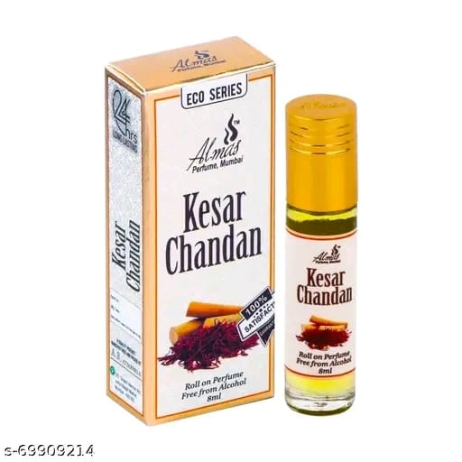 Almas Brand 100% Original ( KESAR CHANDAN ) Great Fragrance Long-Lasting For Men For Women & GIRLS (UNISEX) 6Ml Floral Attar & Pocket Perfume