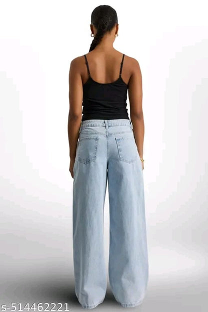 wide leg demin women jeans