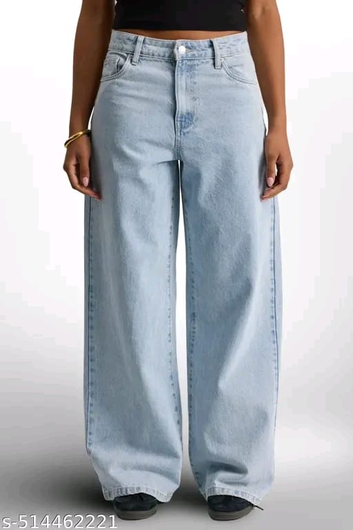wide leg demin women jeans