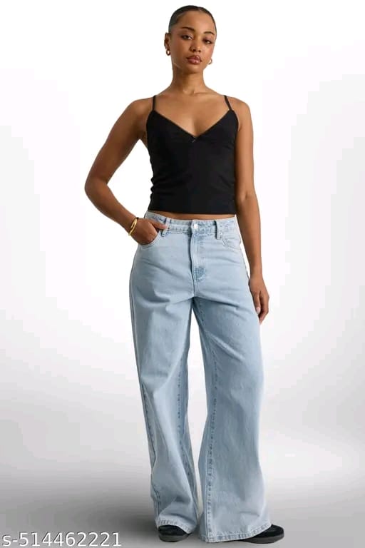 wide leg demin women jeans