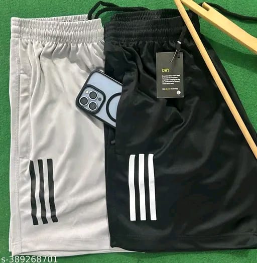 Men black & grey casual running workout sportwear gym yoga short for men