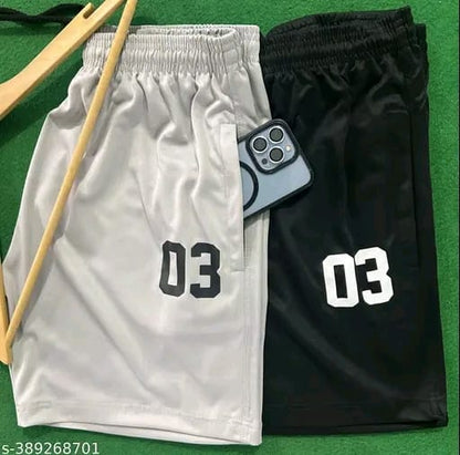 Men black & grey casual running workout sportwear gym yoga short for men