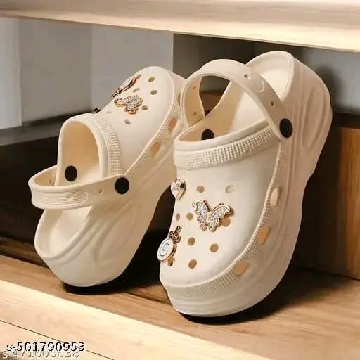 Vrino Women Jewel Ultra Premium Casual Clogs/Sandals with Adjustable Back Strap for Adult | Comfortable & Light Weight | Stylish & Anti-Skid | Waterproof & Daily Mules for Ladies