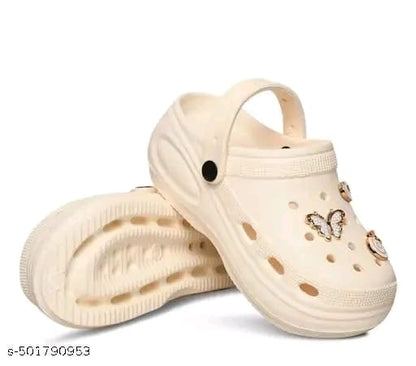 Vrino Women Jewel Ultra Premium Casual Clogs/Sandals with Adjustable Back Strap for Adult | Comfortable & Light Weight | Stylish & Anti-Skid | Waterproof & Daily Mules for Ladies