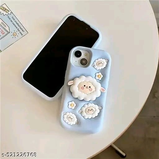 Elevate Cute Cover for i-Phone 15, 3D Fun Cartoon Design Case with 360 Camera Protection and Shockproof