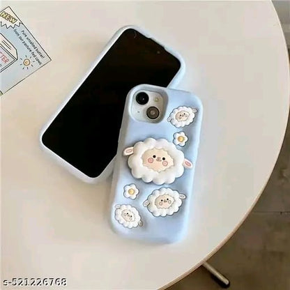 Elevate Cute Cover for i-Phone 15, 3D Fun Cartoon Design Case with 360 Camera Protection and Shockproof