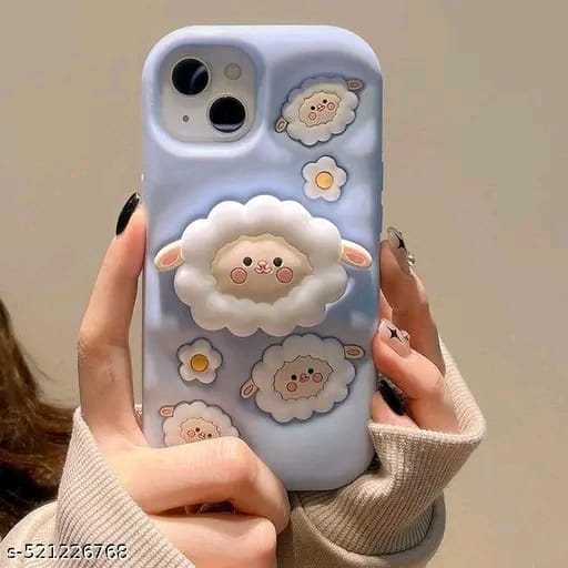 Elevate Cute Cover for i-Phone 15, 3D Fun Cartoon Design Case with 360 Camera Protection and Shockproof