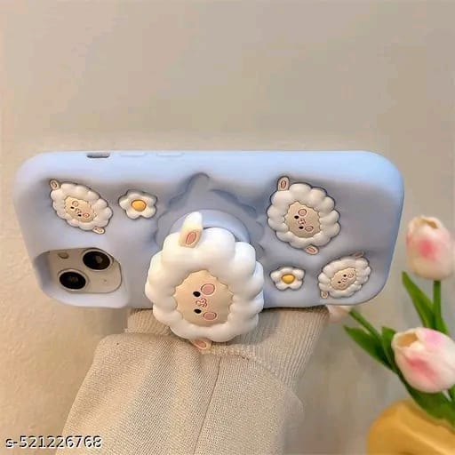 Elevate Cute Cover for i-Phone 15, 3D Fun Cartoon Design Case with 360 Camera Protection and Shockproof