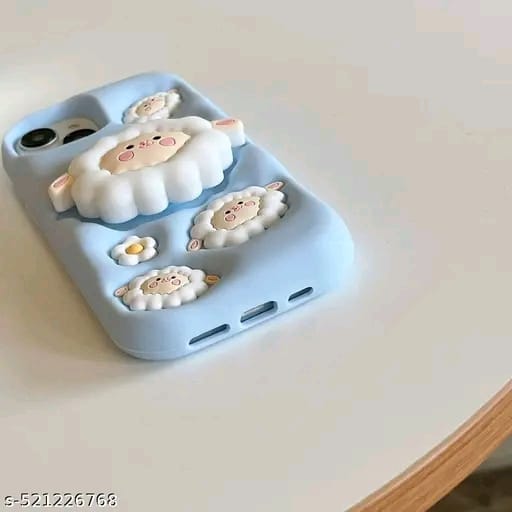 Elevate Cute Cover for i-Phone 15, 3D Fun Cartoon Design Case with 360 Camera Protection and Shockproof