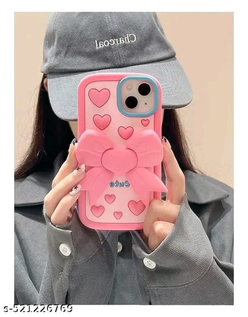Elevate Cute Cover for i-Phone 15, 3D Fun Cartoon Design Case with 360 Camera Protection and Shockproof