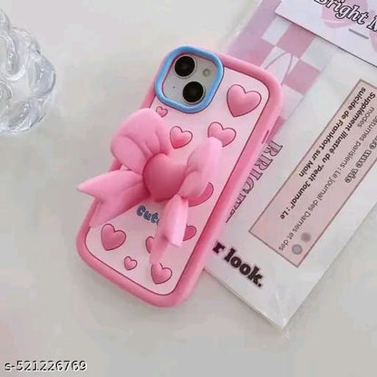Elevate Cute Cover for i-Phone 15, 3D Fun Cartoon Design Case with 360 Camera Protection and Shockproof