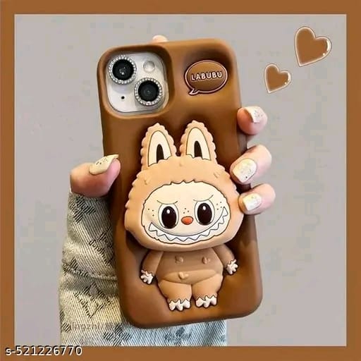 Elevate Cute Cover for i-Phone 15, 3D Fun Cartoon Design Case with 360 Camera Protection and Shockproof