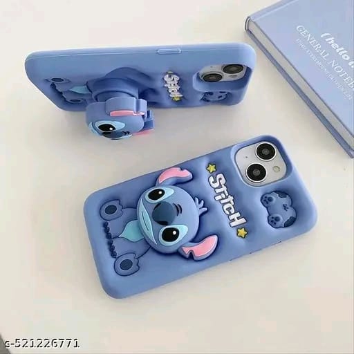 Elevate Cute Cover for i-Phone 15, 3D Fun Cartoon Design Case with 360 Camera Protection and Shockproof