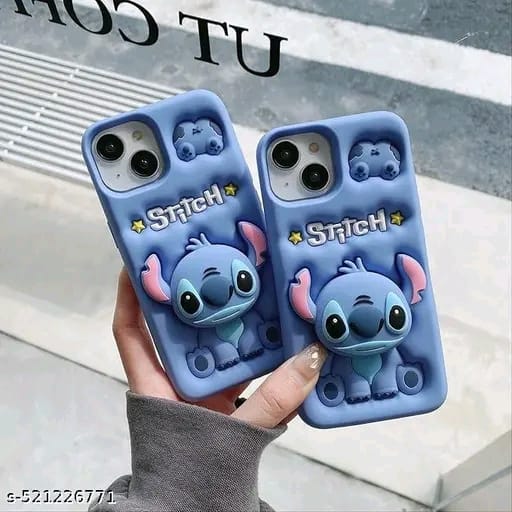 Elevate Cute Cover for i-Phone 15, 3D Fun Cartoon Design Case with 360 Camera Protection and Shockproof