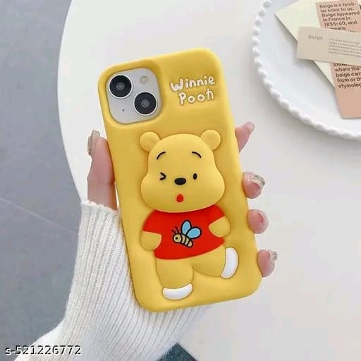 Elevate Cute Cover for i-Phone 15, 3D Fun Cartoon Design Case with 360 Camera Protection and Shockproof