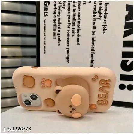 Elevate Cute Cover for i-Phone 15, 3D Fun Cartoon Design Case with 360 Camera Protection and Shockproof