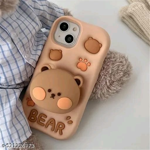 Elevate Cute Cover for i-Phone 15, 3D Fun Cartoon Design Case with 360 Camera Protection and Shockproof