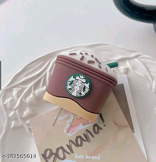 iPhone Charger Cover for 18W-20W Charger Adapter with Spiral Cable Protector Cover, Cute 3D Cartoon Protective Case for iPhone Charger 18W/20W (Star Buck Brown White)