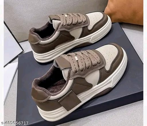 Attractive Fashionable Casual Sports Shoes Sneakers | Stylish Trendy Comfotable Lightweight Running Gym Walking Casual Lace-Up Sneaker Shoes for Women & Girls[brown] new