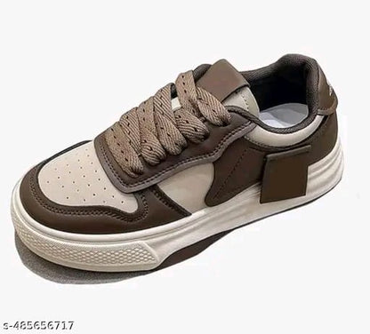 Attractive Fashionable Casual Sports Shoes Sneakers | Stylish Trendy Comfotable Lightweight Running Gym Walking Casual Lace-Up Sneaker Shoes for Women & Girls[brown] new