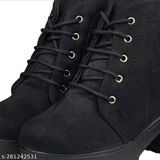 Trendy Premium Quality Trending and Stylist Boot for Girls Latest Stylish Mid-Top Heels Ankle Velvet Boots for Women/Girls/Ladies.