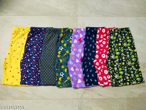 LADIES THIGH SHORTS WITHOUT POCKET COMBO OF 5 PIECES(ANY PRINT)