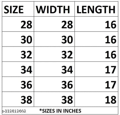 LADIES THIGH SHORTS WITHOUT POCKET COMBO OF 5 PIECES(ANY PRINT)