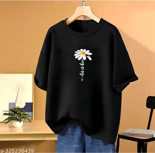 SUNWANI GALLERIES Oversized Tshirt ,Women Tshirt | Printed Tshirt | Girls Tshirt | Long Tshirts