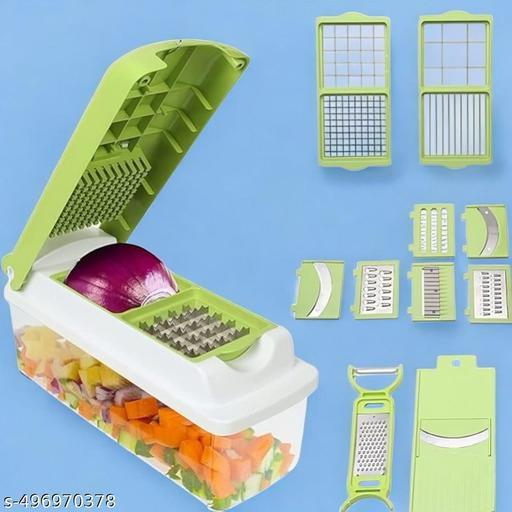 13-in-1 Vegetable Grater and Slicer – Multi-Purpose Cutter Machine Grinder, Chips Cutter, Dry Fruits Cutter & Tomato Slicer for Easy Cooking