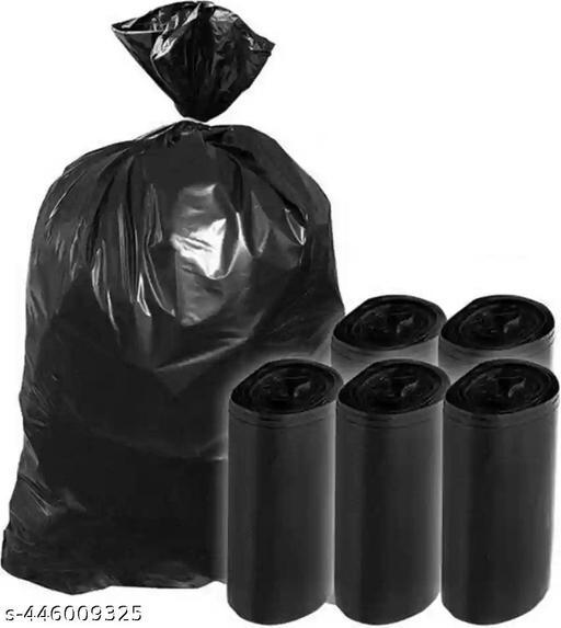 Stysol Biodegradable Garbage Bags 19 X 21 Inches (Medium Size) 120 Bags (4 Rolls) Dustbin Bag/Trash Bag - Black Color