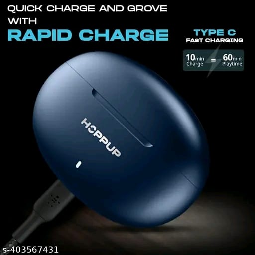 Hoppup S40 Earbuds with 13MM Drivers, 40H Playtime