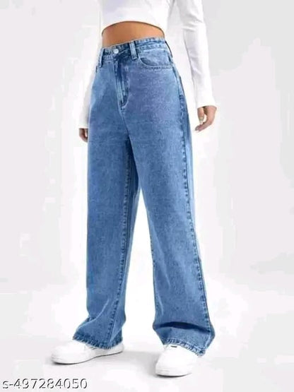 WOMEN'S STRAIGHT FIT BLAST WASH JEANS FOR WOMEN