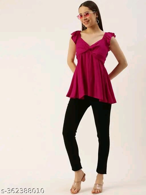 PRG Casual Sleeveless White Women Top