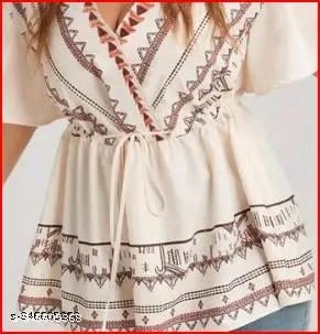 womens rayon printed top, partywear top, festival top, daily wear top, long top, pritned top