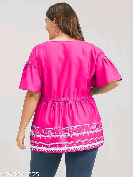 womens rayon printed top, partywear top, festival top, daily wear top, long top, pritned top
