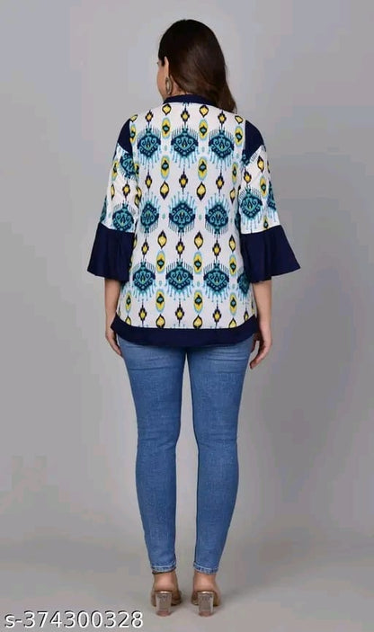 womens rayon printed top
