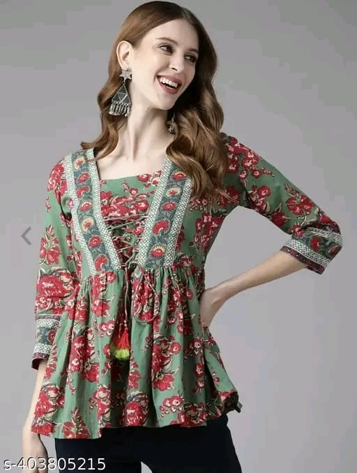 NEW PRINTED TOP FOR WOMEN & GIRLS, TOP AND TUNIC, STYLISH TOPPER, SUMMER TOP FOR GIRLS