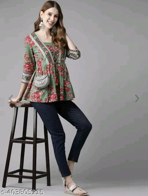 NEW PRINTED TOP FOR WOMEN & GIRLS, TOP AND TUNIC, STYLISH TOPPER, SUMMER TOP FOR GIRLS