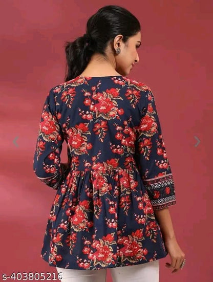 NEW PRINTED TOP FOR WOMEN & GIRLS, TOP AND TUNIC, STYLISH TOPPER, SUMMER TOP FOR GIRLS