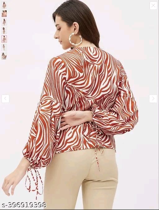 Full, Puff Sleeves Multicolor Top For Women, Western Wear Top, Women Top, Tops For Women