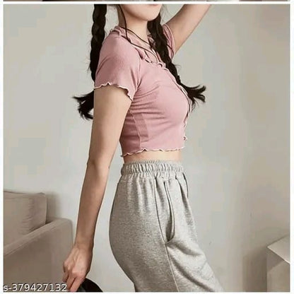 Half Shirt, Midriff Top or Cutoff Shirt Verdusa Ruched Crop Top: The Perfect Summer Top