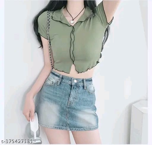Half Shirt, Midriff Top or Cutoff Shirt Verdusa Ruched Crop Top: The Perfect Summer Top