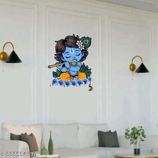 Wallfly Kanha ji wooden key holder for living room home decorative and gift item